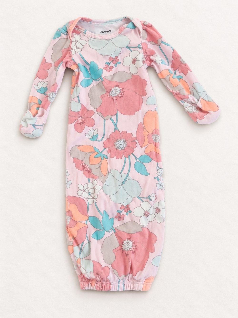 Carter's Pink Floral Sleep Sack with Long Sleeves